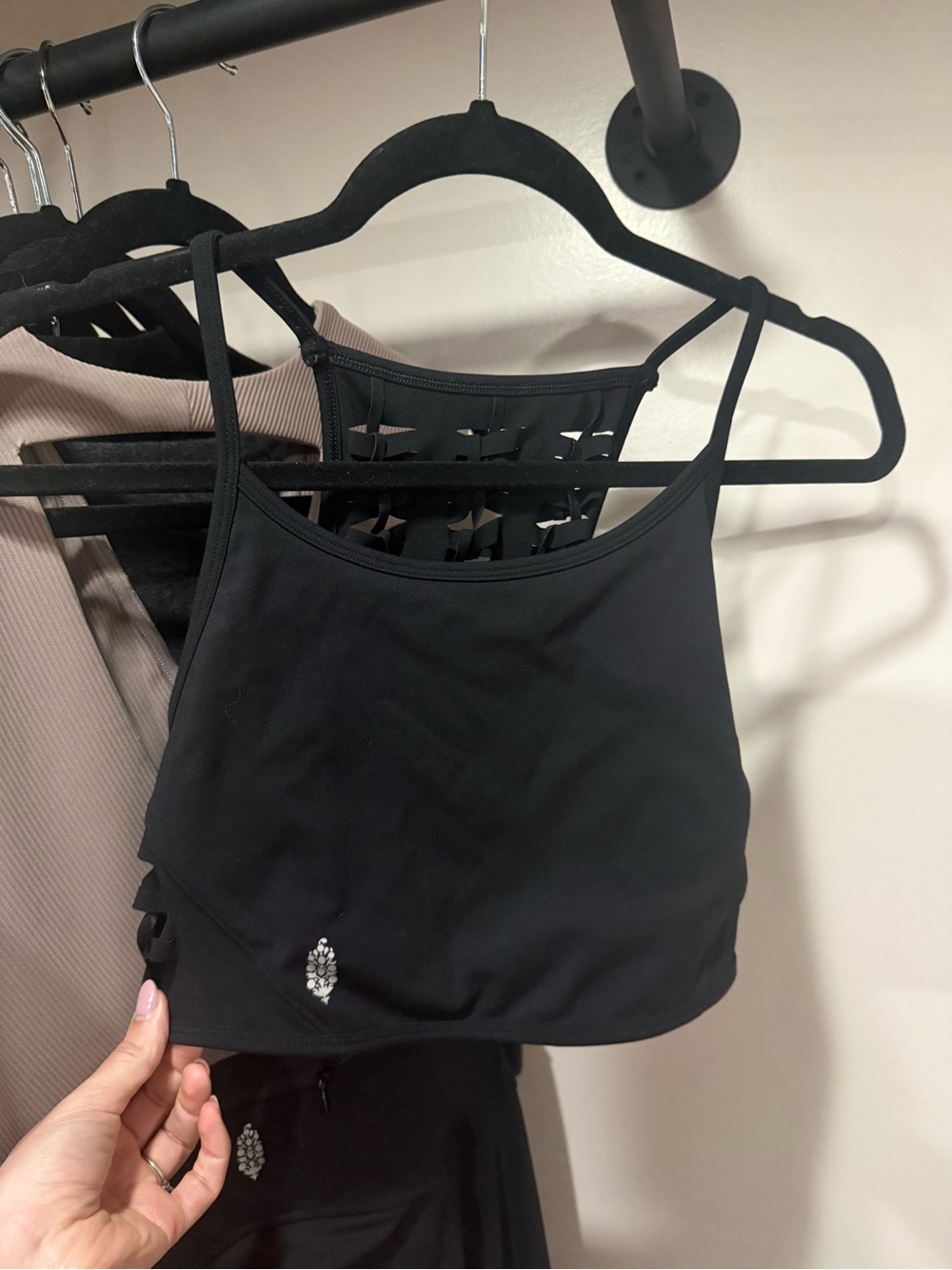 FP Movement by Free People Black Crop Tank Top